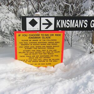Warning Sign at the entrance to Kinsman