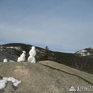 Snowmen near Dickey Mtn, NH (04/11/07)