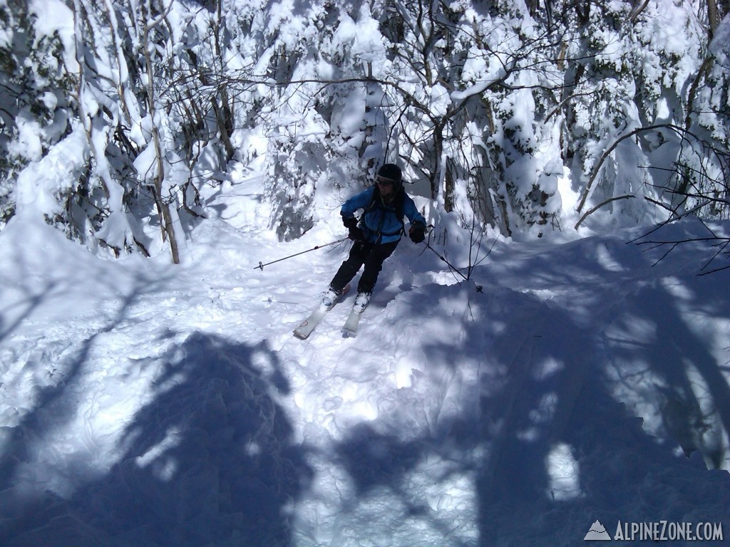 Dee skiing Ammonoosuc Ravine
