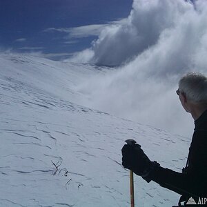 Ascending the ridge above Jacobs Ladder
