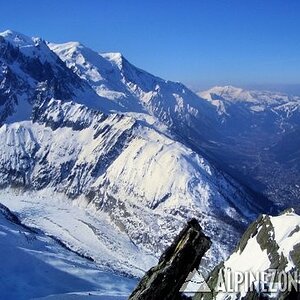 Mont Blanc and Chamonix valley