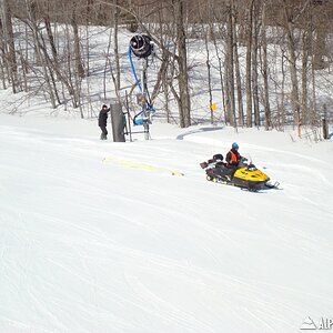 Pulling the snowmaking hoses for the season