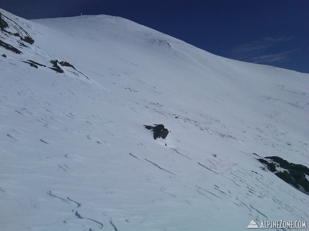 Ascending the ridge above Jacobs Ladder