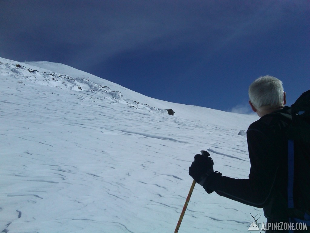 Ascending the ridge above Jacobs Ladder
