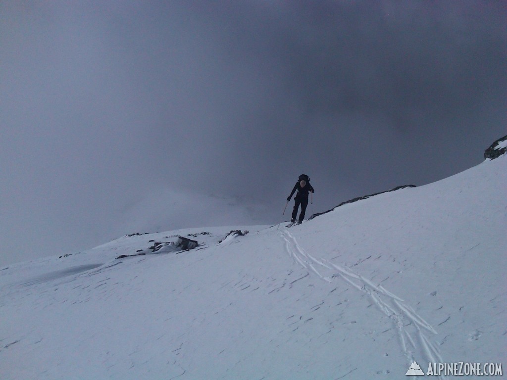 Ascending the ridge above Jacobs Ladder