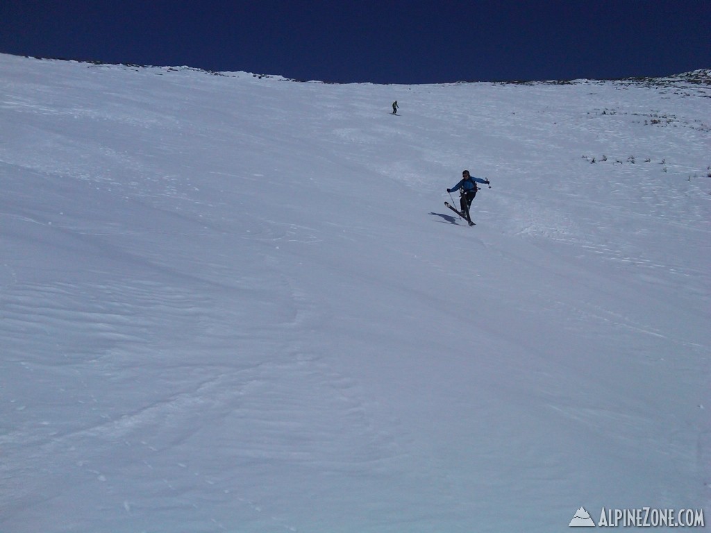 Dee descending Mt Clay, Burts Ravine North Branch