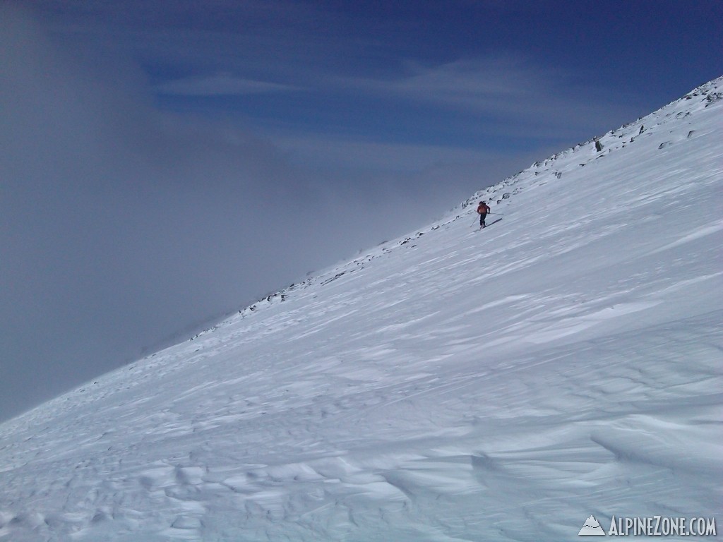 Descending summit, Scott above Ammonoosuc Ravine