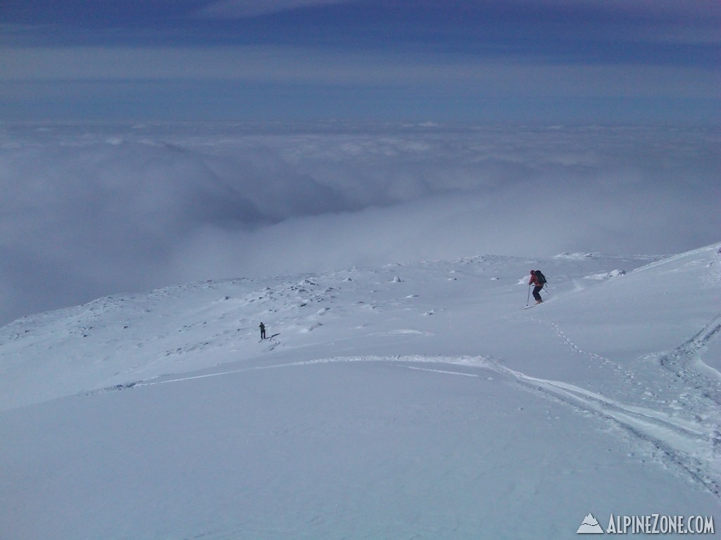 Descending summit, Scott above Ammonoosuc Ravine