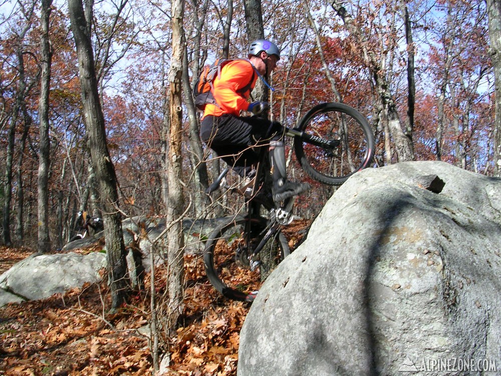 Jamie going up....this thing was steep