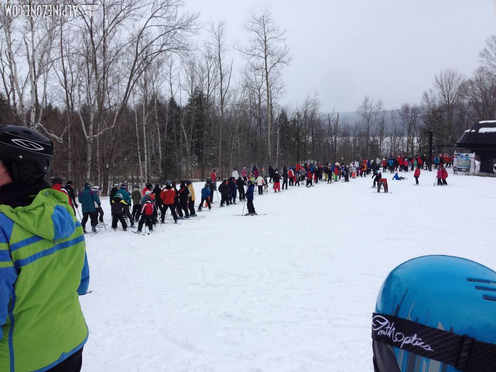 Longest lift line of the day.