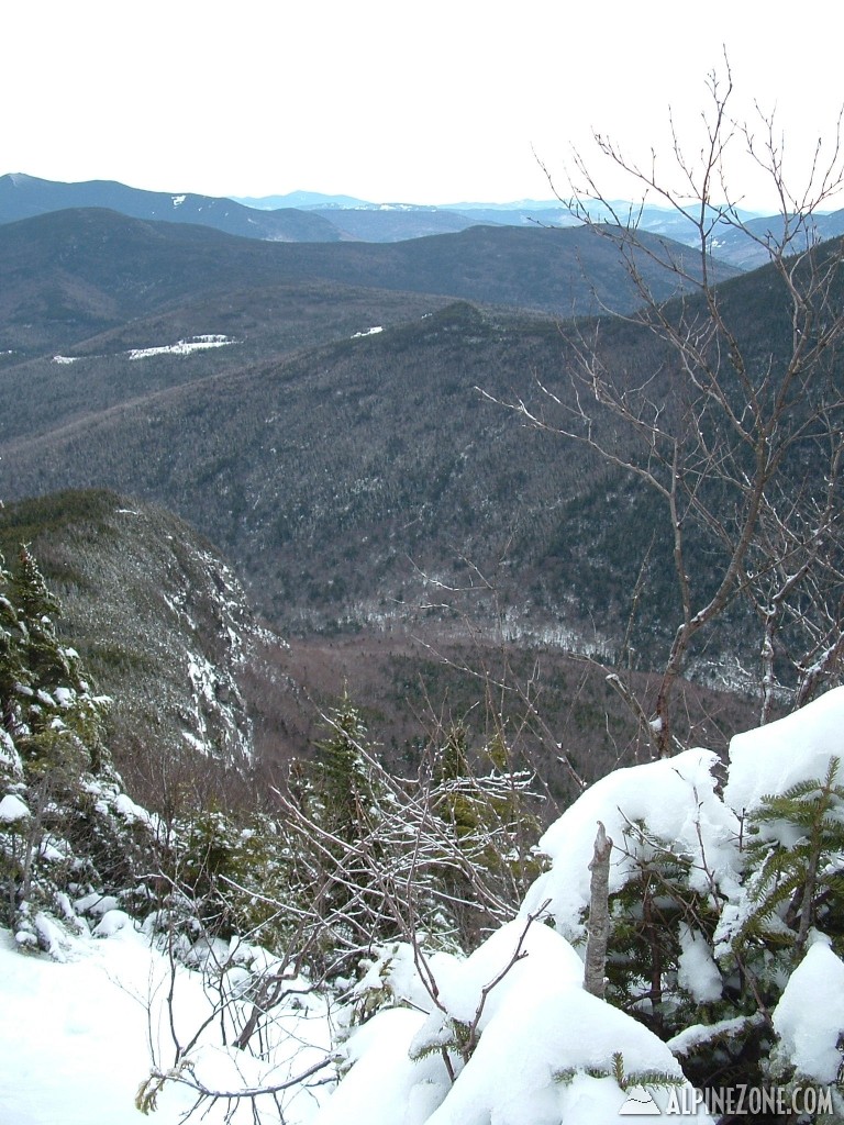 Looking down into the notch from the outlook!