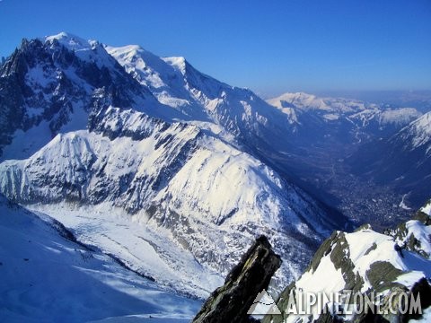 Mont Blanc and Chamonix valley