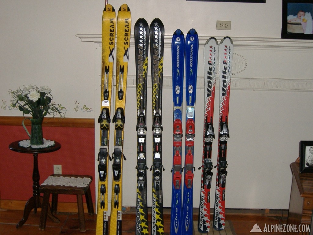 my wifes and my skis