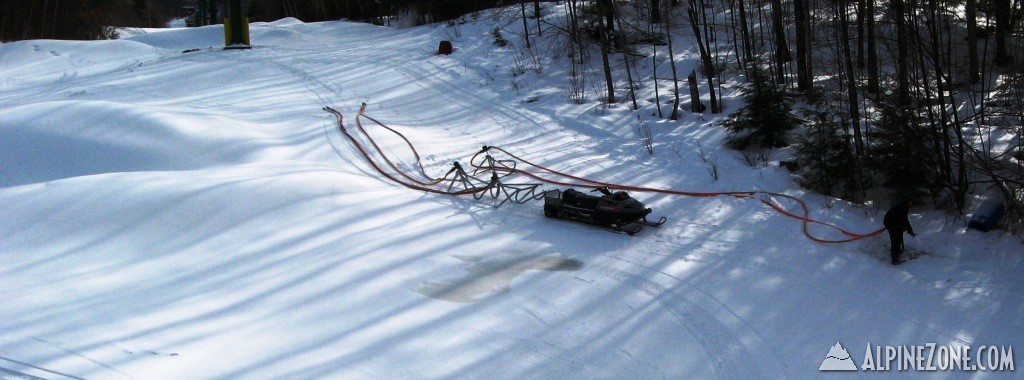 Snowmaking on Binney Lane