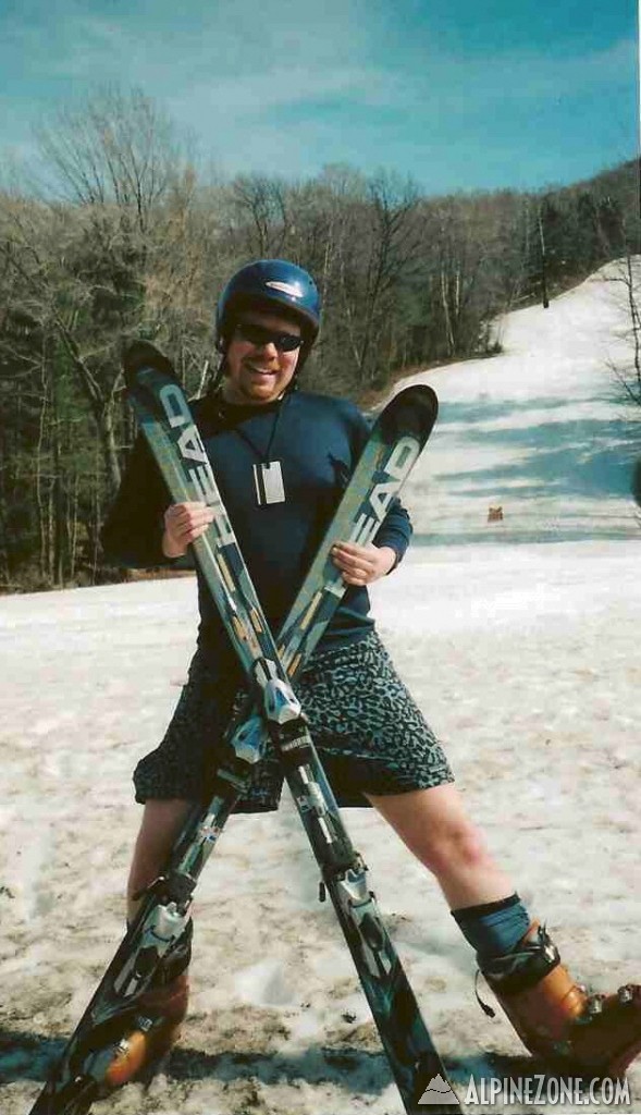 Trailboss in Shorts!  March 31, 2006:  Mount Sunapee