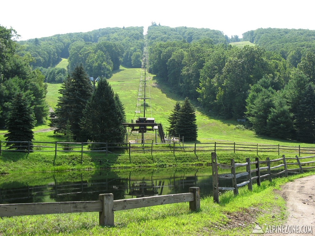 View of the hill from the base